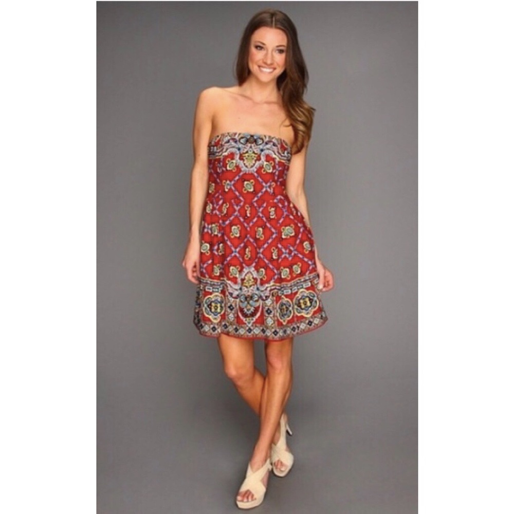 Nanette Laporte Bandana Print Blindfold Dress sz 4